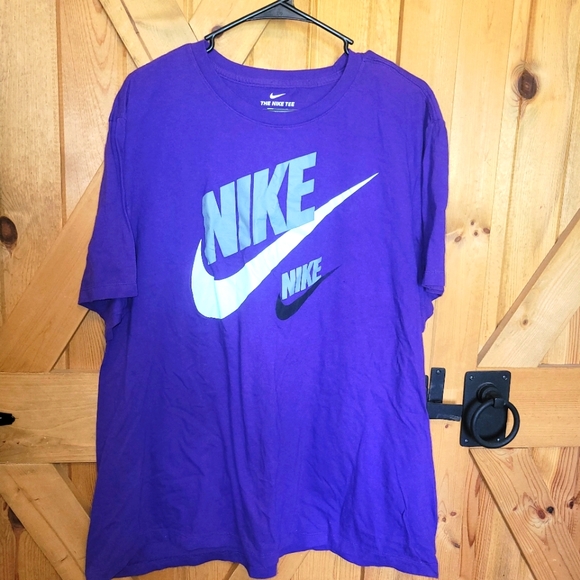Nike Other - Nike Large Logo Purple T Shirt Size Xxl Mens